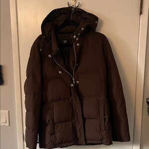 GAP Women’s Dark Brown Puffer Coat Jacket